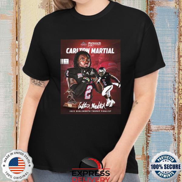 Carlton Martial 2022 Burlsworth trophy finalist T-shirt
