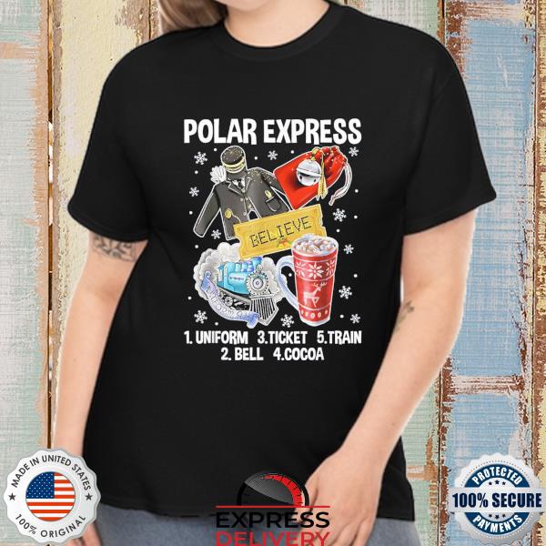 Christmas north pole polar express all aboard santa believe sweater