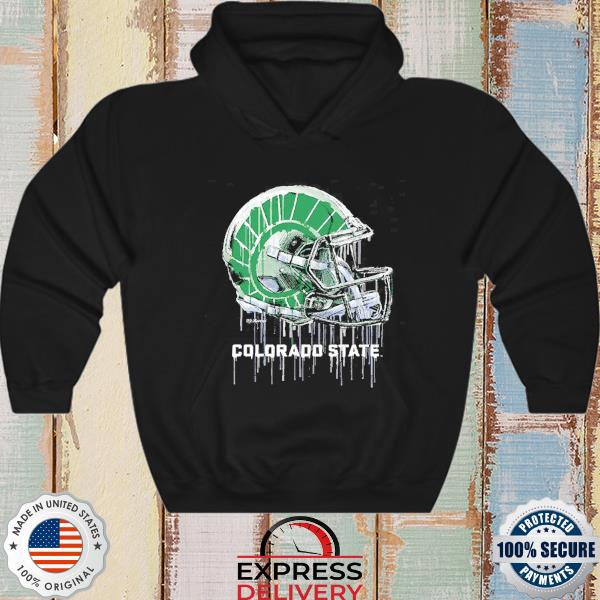 Colorado State Rams Youth Dripping Helmet T-Shirt - Gray