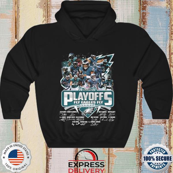 Philadelphia eagles playoffs fly eagles fly signatures 2022 shirt, hoodie,  sweater, long sleeve and tank top