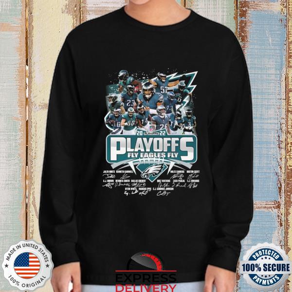 Philadelphia eagles playoffs fly eagles fly signatures 2022 shirt, hoodie,  sweater, long sleeve and tank top