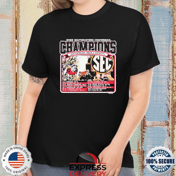 Georgia bulldogs 2022 sec football conference champions recap shirt