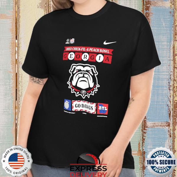 Georgia Bulldogs Nike College Football Playoff 2022 Peach Bowl Illustrated Shirt