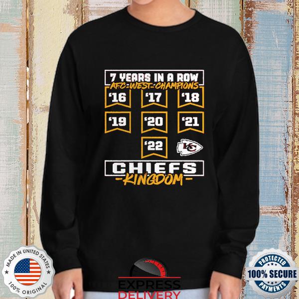 2022 Kansas City Chiefs Number 7 Straight Afc West Championships Shirt  Hoodie