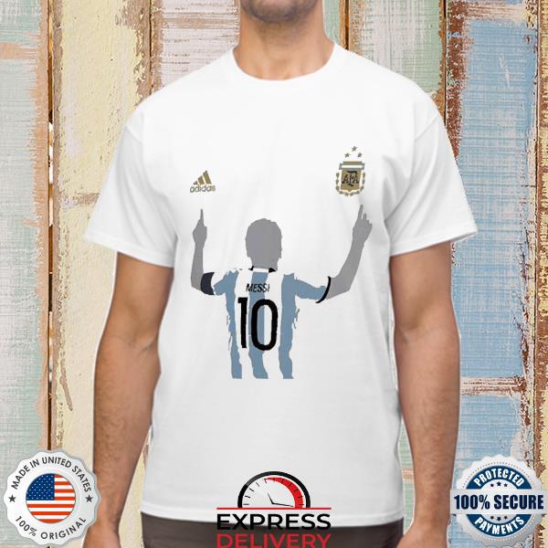 Lionel Messi Argentina National Team adidas 2022 Winners Celebration T-Shirt