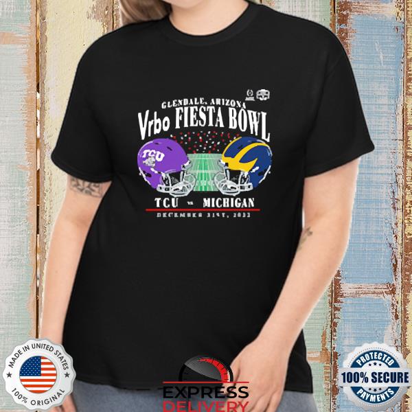 Michigan Wolverines vs TCU Horned Frogs Fanatics Branded College Football Playoff 2022 Fiesta Bowl Sweatshirt