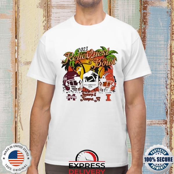 Official 2023 Reliaquest Bowl Sunset Mississippi State Bulldogs Vs Illinois Fighting Illini Football Shirt