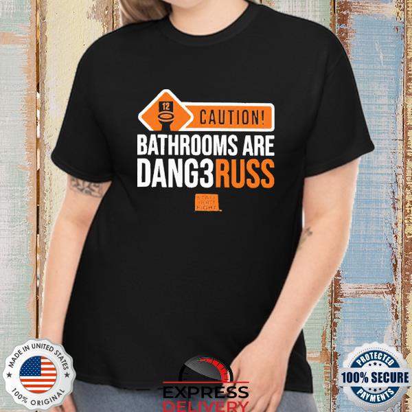 Official Garrett lee caution bathrooms are dangerous T-shirt
