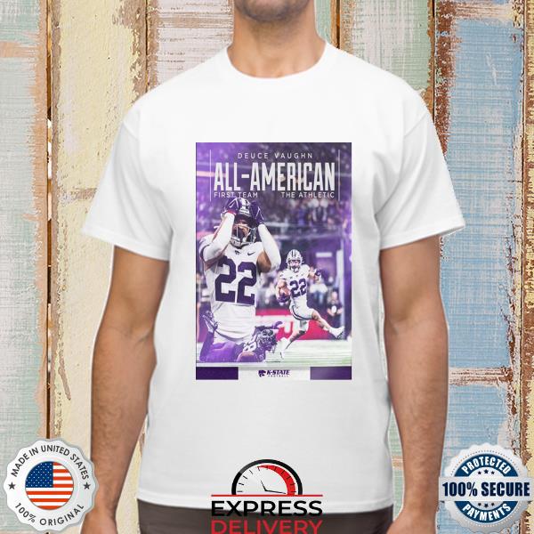 Official kansas state the athletic deuce vaughn all American first team shirt