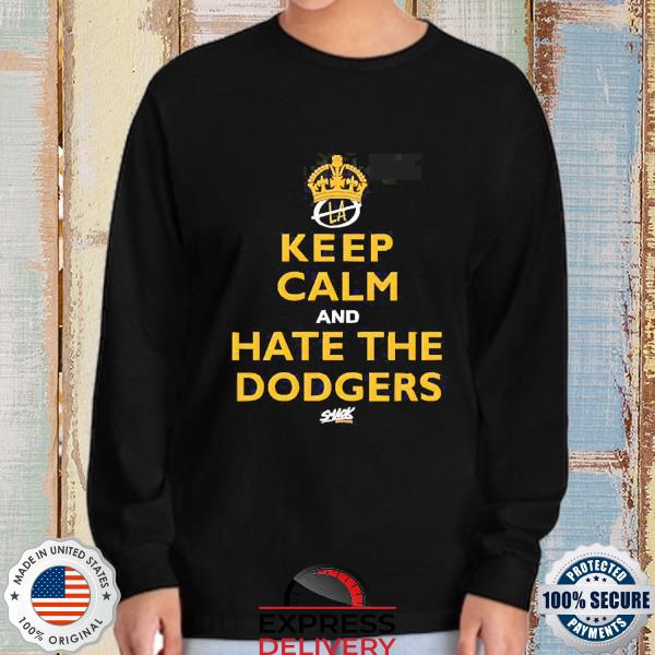 Smack Apparel Keep Calm and Hate The Dodgers T-Shirt for San Diego Baseball Fans Short Sleeve / 2XL / Brown