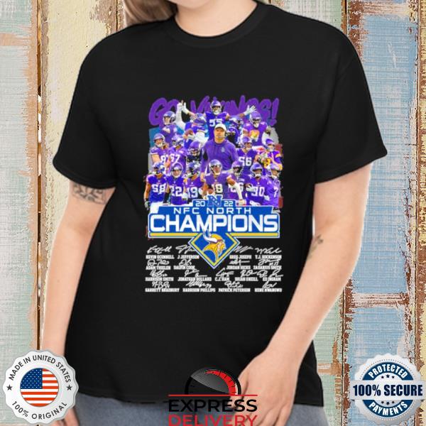 Official Minnesota Vikings 2022 NFC North Champions signatures