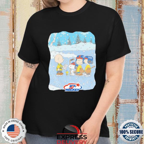 Official nola foxhky streaker sports Peanuts usa hockey the gang on the pond shirt