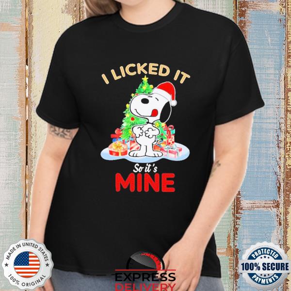 Official santa snoopy I licked it so it's mine Christmas sweater