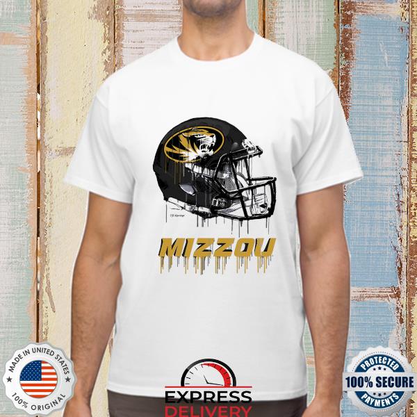 Official toddler white missouri tigers dripping helmet shirt
