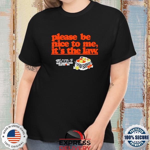 Please Be Nice To Me It's The Law Shirt