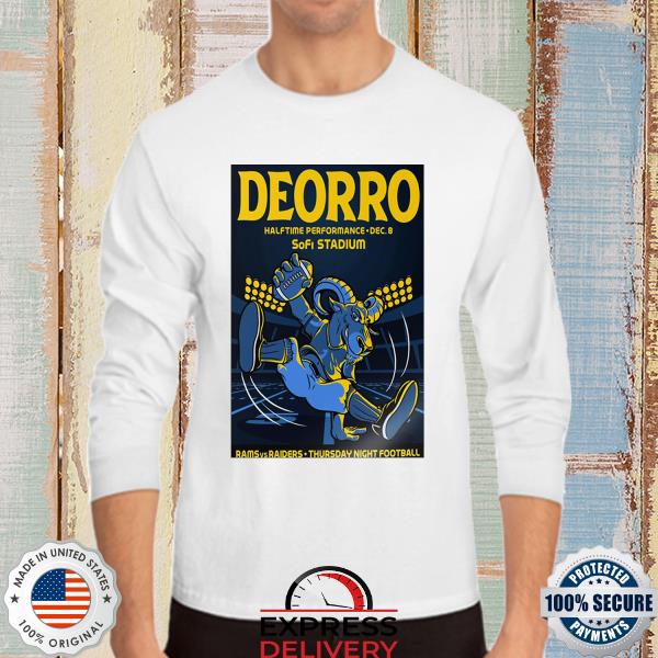 Rams vs raider 2022 deorro halftime performance dec 8th 2022 sofI stadium  thursday night Football poster shirt, hoodie, sweater, long sleeve and tank  top