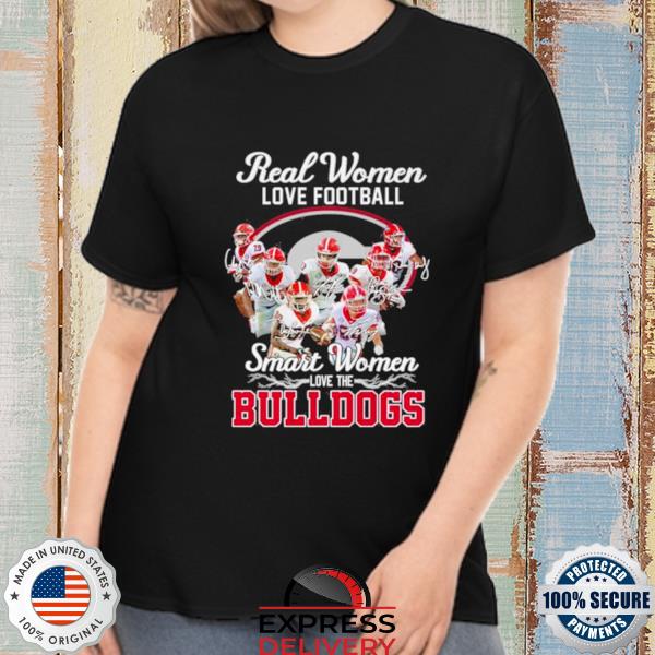 Real women love football smart women love the Georgia Bulldogs heart logo  shirt, hoodie, sweater, long sleeve and tank top