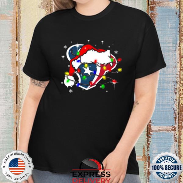 Santa Houston Texans Logo Lights Christmas Sweater