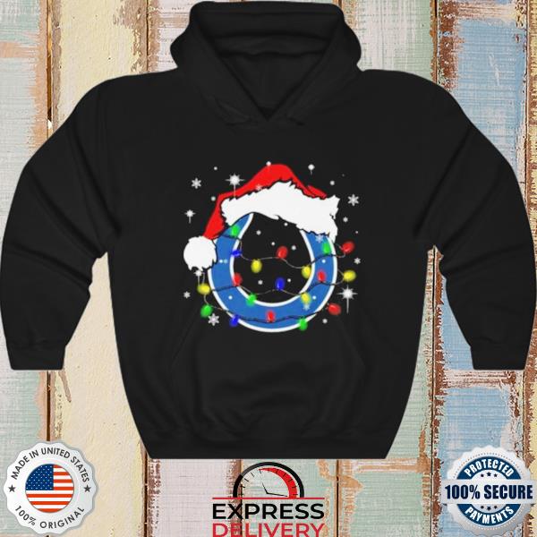 Santa Indianapolis Colts Logo Lights Christmas Sweater, hoodie