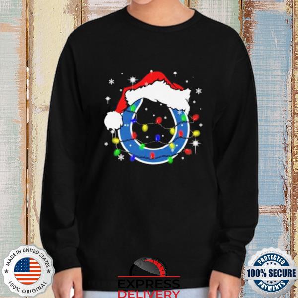 Santa Indianapolis Colts Logo Lights Christmas Sweater, hoodie