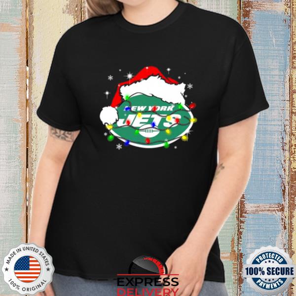 Santa New York Jets Logo Lights Christmas Sweater
