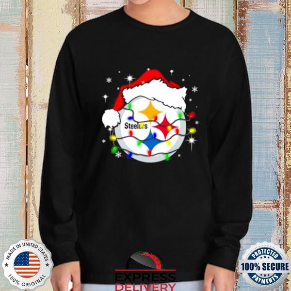 Santa Pittsburgh Steelers Logo Lights Christmas Sweater, hoodie, sweater,  long sleeve and tank top