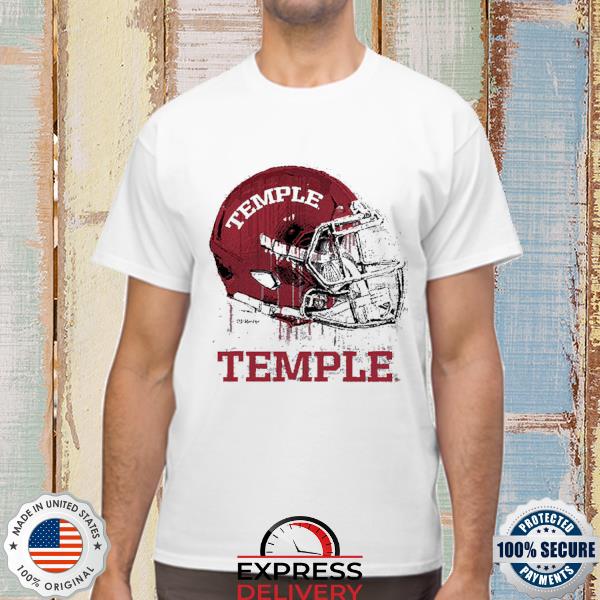 Temple Owls Youth Dripping Helmet T-Shirt