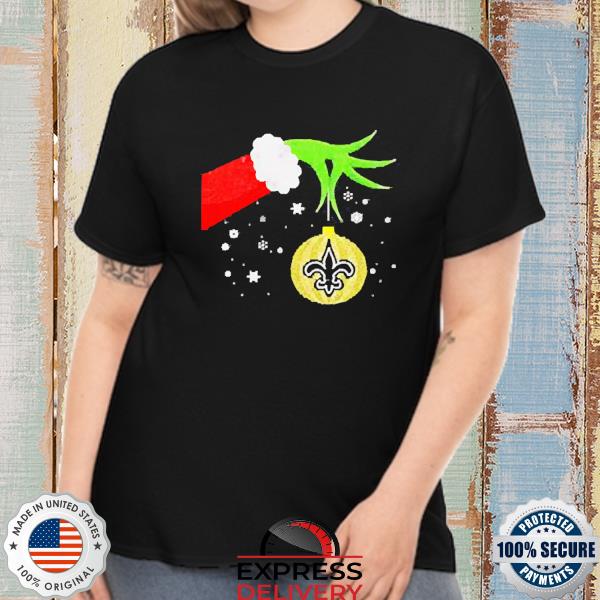 The Grinch Christmas Ornament New Orleans Saints T-Shirt
