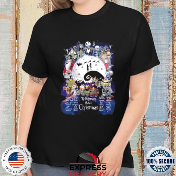 The Nightmare Before Christmas Characters Signatures 2022 shirt