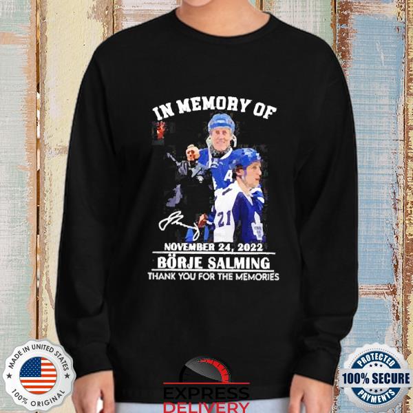 Toronto Maple Leafs Borje Salming In Memory 2022 Thank You For The