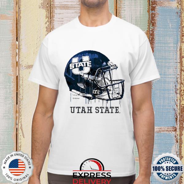 Utah State Aggies Youth Dripping Helmet T-Shirt