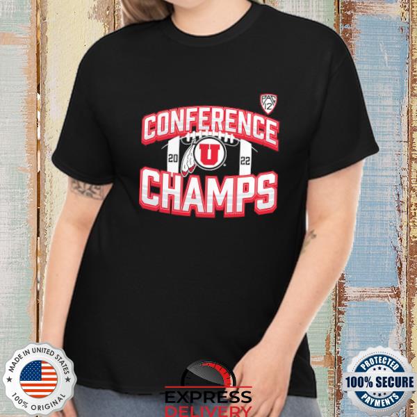Utah Utes 2022 PAC-12 Football Conference Champions Icon Bold T-Shirt