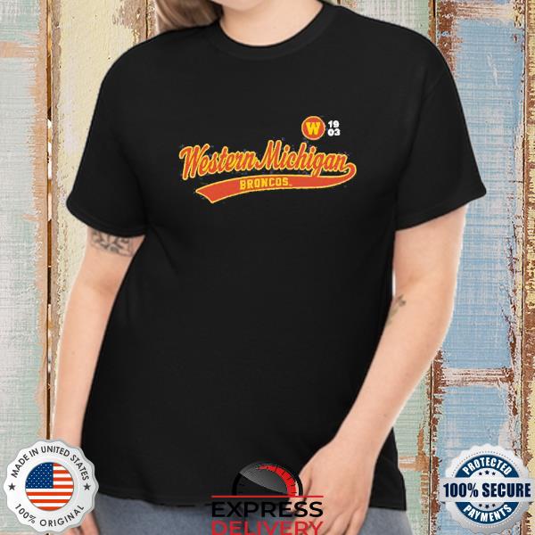 Western Michigan University Broncos NCAA Women’s Old School Sport Tail Shirt