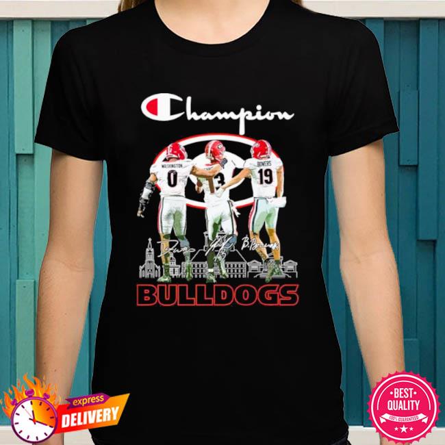 Champion Darnell Washington Stetson Bennett And Brock Bowers Georgia  Bulldogs Signatures Shirt, hoodie, sweater, long sleeve and tank top