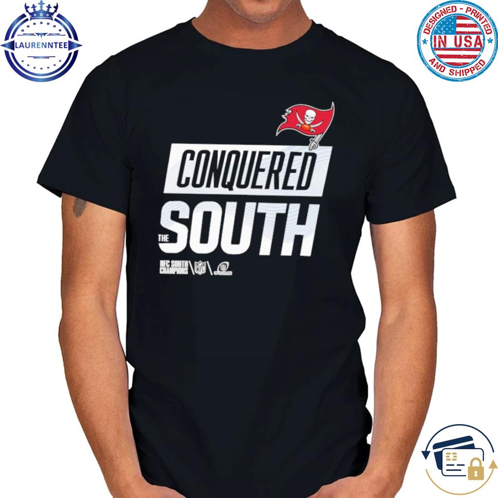 Official conquered the south NFC south champions tampa bay buccaneers T- shirt, hoodie, sweater, long sleeve and tank top