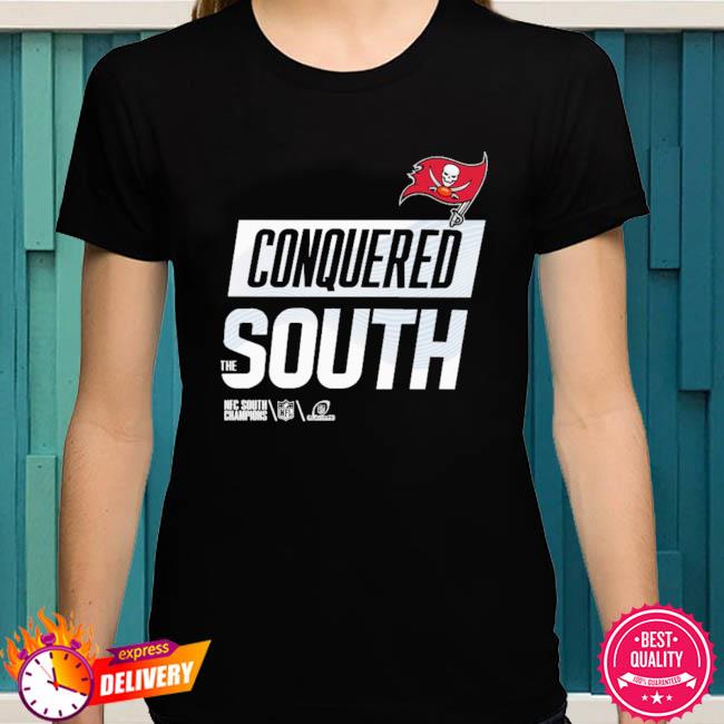 Official conquered the south NFC south champions tampa bay buccaneers T- shirt, hoodie, sweater, long sleeve and tank top