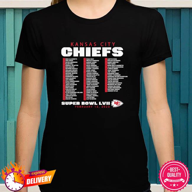 Funny kansas City Chiefs Super Bowl LVII Roster shirt, hoodie, sweater,  long sleeve and tank top