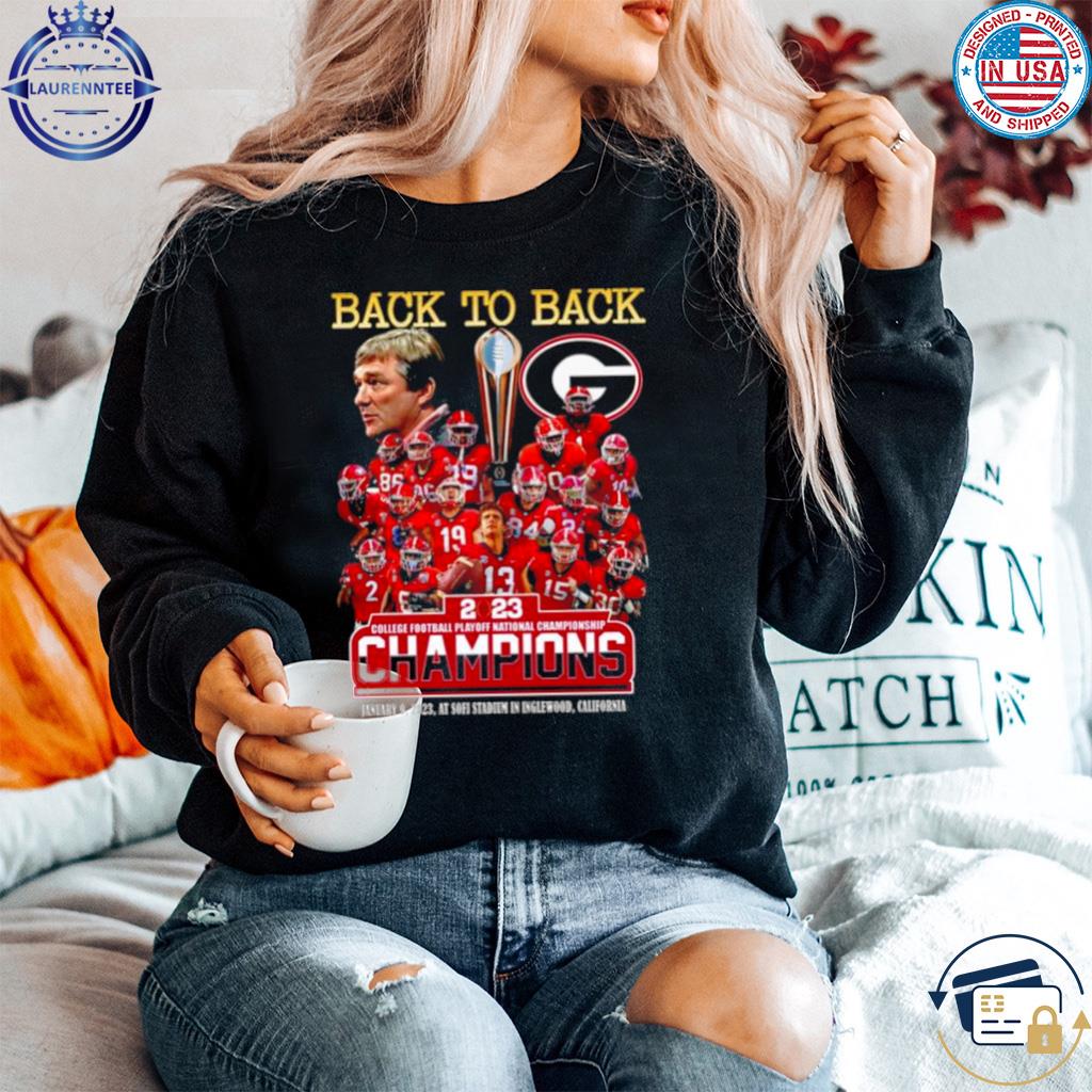 Georgia Bulldogs Back to Back 2023 College football playoff National  Championship Champions shirt - Freedomdesign