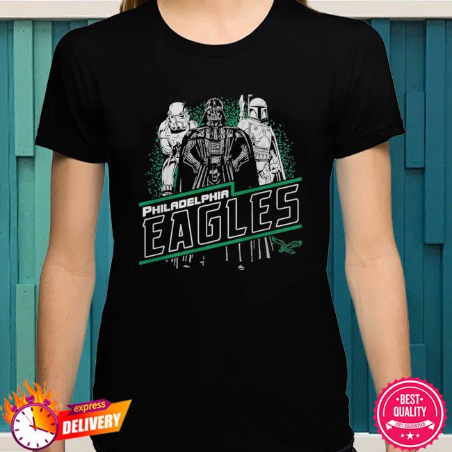 Women's Junk Food Black Philadelphia Eagles Big Logo Long Sleeve T