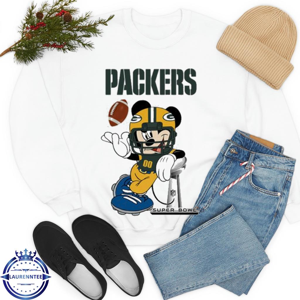 Green bay packers mickey mouse disney shirt, hoodie, sweater, long sleeve  and tank top