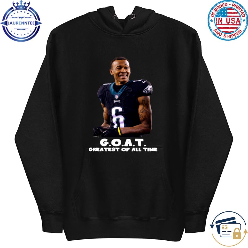 Official Devonta Smith Greatest Of All Time Goat Philadelphia Football Shirt hoodie