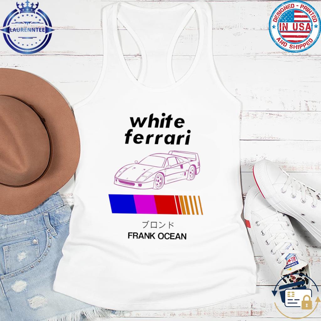 Official frank ocean white ferrari shirt hoodie sweater long sleeve