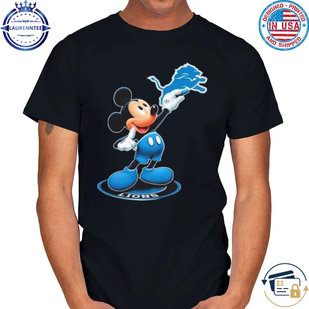 NFL Detroit Lions Mickey Mouse Disney Super Bowl Football T Shirt -  Rookbrand