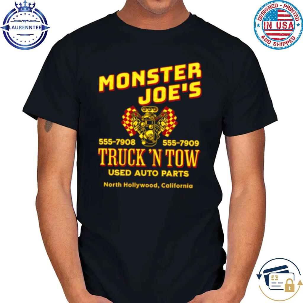 monster joe's truck and tow t shirt