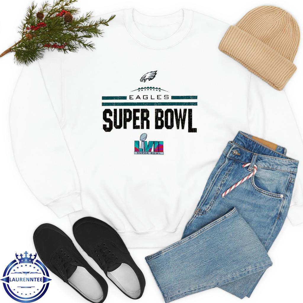 Philadelphia Eagles Majestic Threads Super Bowl LVII Goal Line Stand Raglan  T-Shirt - Cream/Midnight Green