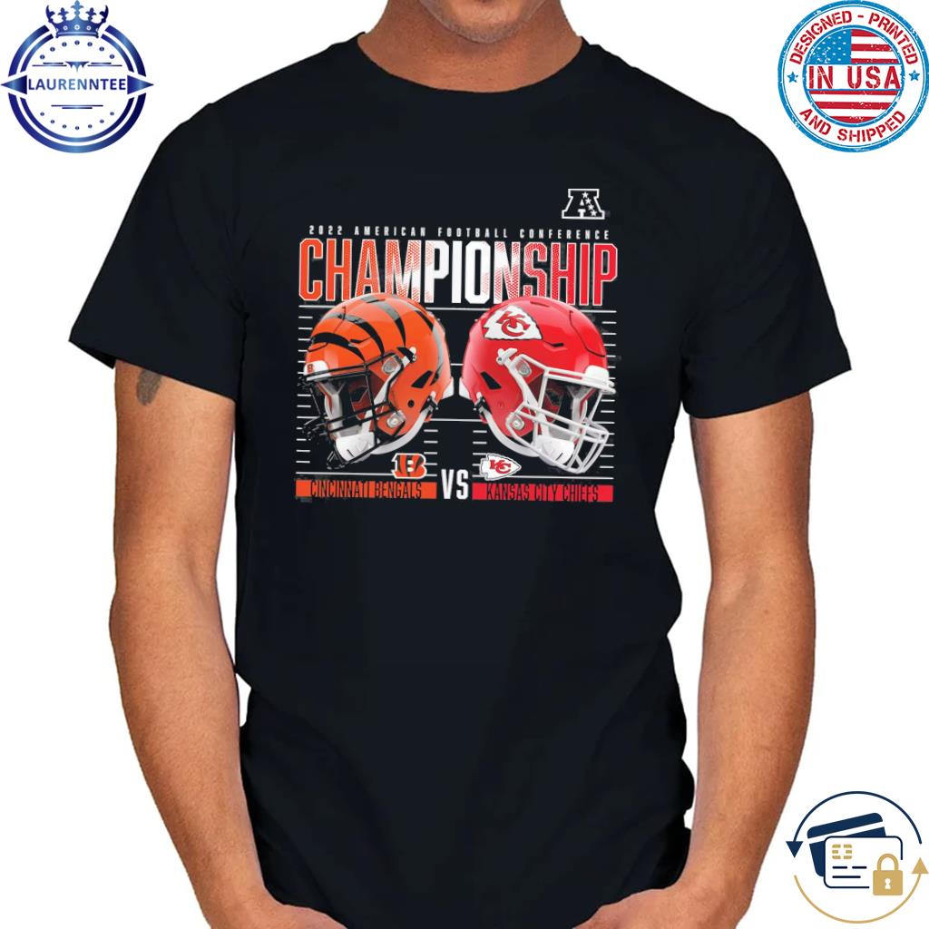 Premium Cincinnati Bengals vs. Kansas City Chiefs Fanatics Branded 2022 AFC Championship High Definition T-Shirt