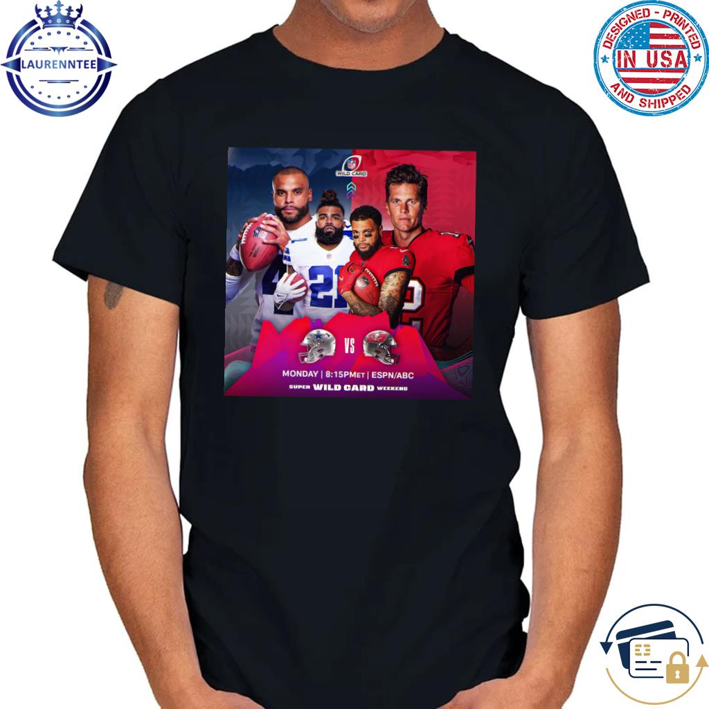 The Dallas Cowboys And Tampa Bay Buccaneers At Super Bowl LVII Wild Card Playoff  Game in 2023 T-shirt - REVER LAVIE