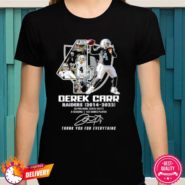 Derek Carr Raiders 2014 – 2022 Thank You For Everything T-Shirt - Ink In  Action