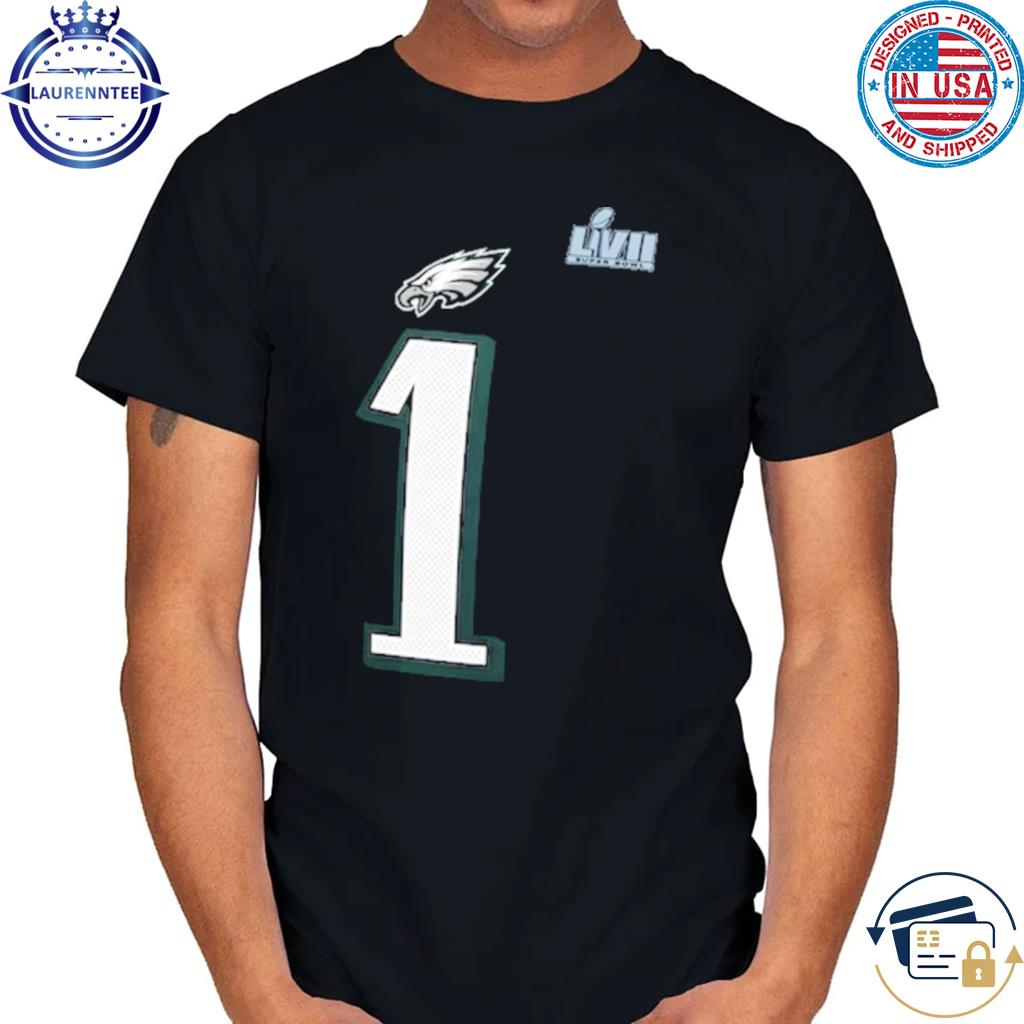 Men's Nike Jalen Hurts Black Philadelphia Eagles Player Name & Number T-Shirt