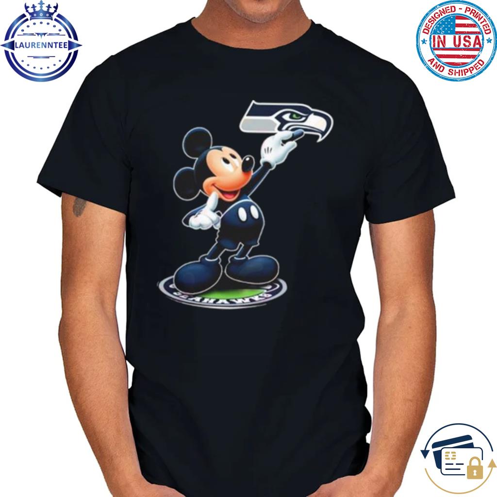 I Love The Seahawks Mickey Mouse Seattle Seahawks T-Shirt - T